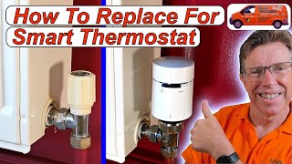 How to Install a Smart Radiator Thermostat amp Replace an Old Valve with a Thermostatic Valve [upl. by Zacherie258]