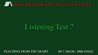 VSTEP LISTENING  TEST 7 [upl. by Niobe]