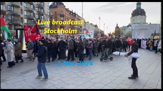 ProPalestine protest in Sweden  Stockholm Odenplan 02112024 [upl. by Ilwain]