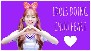 IDOLS DOING CHUU HEART COMPILATION [upl. by Aehr453]