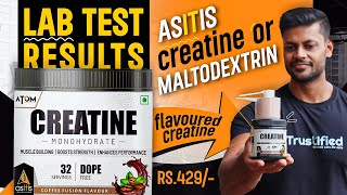 ASITIS ATOM CREATINE LAB TEST BY TRUSTIFIED  CREATINE OR MALTODEXTRIN  review health gym [upl. by Rivi]