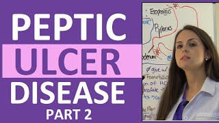 Peptic Ulcer Disease Pharmacology and Nursing Care  Gastric and Duodenal Ulcer NCLEX Lecture Part 2 [upl. by Rahmann]