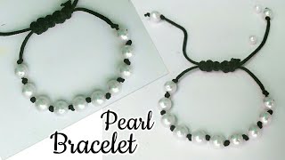 Pearl Bracelet Friendship BandHow to make BraceletFriendship Bracelet MakingBracelets [upl. by Annia]