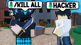 TROLLING With ADMIN COMMANDS In MM2 VOICE CHAT Murder Mystery 2 [upl. by Dolores130]