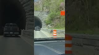 Do you HONK in tunnels NO HONKING 🤣🚧😂 Look inside the tunnel work on the Gatlinburg Spur [upl. by Lev]