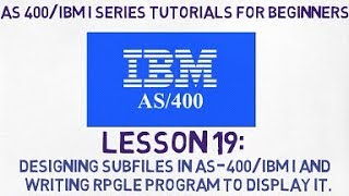 As400 tutorial for Beginners 19  SUBFILE designing and RPG programming in AS400IBM i in Detail [upl. by Camfort343]