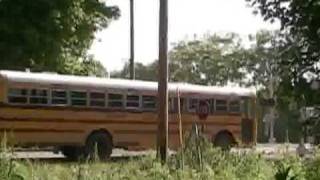 illegal school bus railroad train crossing college grove tennessee williamson county schools [upl. by Nekcerb]