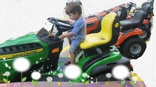 TODDLERS 1 LEARNING LAWN MOWER  video Kid riding Lawnmowers at Lowes  amp1 Famous lawn mower song [upl. by Eibot]