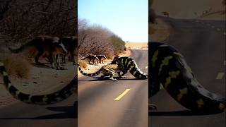 Cheetah vs Snake on desert streets 🐍🐆 [upl. by Khoury]