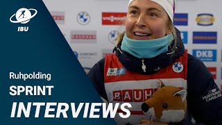 World Cup 2324 Ruhpolding Women Sprint Interviews [upl. by Angle]