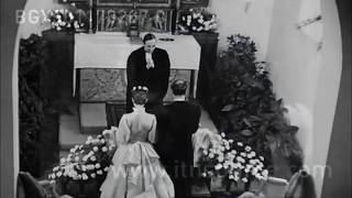 1954 Audrey Hepburn amp Mel Ferrer Wedding religious ceremony Burgenstock [upl. by Drusilla]