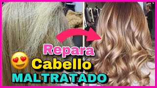 COMO REPARAR CABELLO DAÑADO CON ESTA MASCARILLA CASERA  NatyGloss [upl. by Valentia]