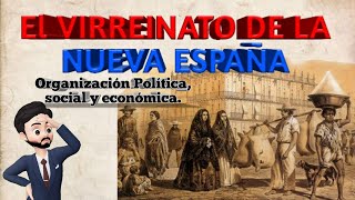 EL VIRREINATO DE LA NUEVA ESPAÑA  Organización política social y económica [upl. by Orlina805]