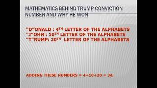 Mathematics Behind Trump Conviction and Victory in the Election [upl. by Nilecoj654]