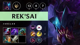 RekSai Jungle vs Skarner Rampage  KR Master Patch 1418 [upl. by Adelina]