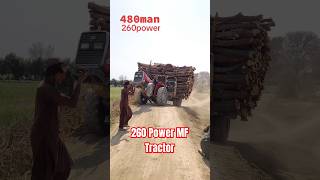 MF 260 Tractor Power Stunt 😲 tractor viral viralvideo youtubeshorts shorts [upl. by Tenrag]