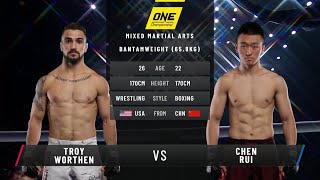 Troy Worthen vs Chen Rui  Full Fight Replay [upl. by Kellyn583]