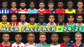 PES 2017 NEW MEGA FACEPACK 202425 [upl. by Syxela]