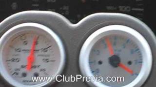 Supercharged Toyota Previa Boost and Tach Gauge [upl. by Tedie152]