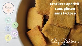 CRACKERS sans gluten sans lactose  RECETTE APÉRITIF de lété   Gluténonfr [upl. by Sedinoel]