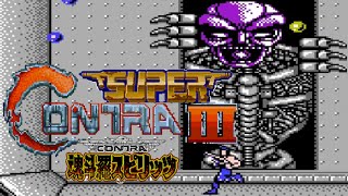 Super Contra 3 魂斗羅スピリッツ Unl NES Pirate  NES Longplay  Complete Walkthrough FULL GAMEPLAY [upl. by Sivart]