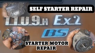 TATA 1109 BS4 SELF STARTER  STARTER MOTOR REPAIRING A TO Z TechnicalHelpMind [upl. by Aihsekat]