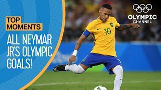 Neymar Jr  All Olympic Goals  Top Moments [upl. by Angelica778]