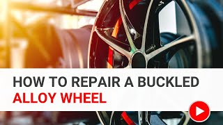 How to repair a buckled alloy wheel  Straightening a wheel [upl. by Asirram]