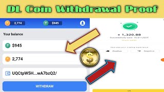 DL Coin Bot Withdrawal Problem  Telegram Bot DLC Coin Bot  DL Coin Bot Withdrawal Proof [upl. by Ecidna]