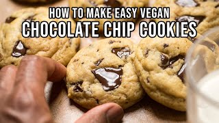 Easy Vegan Chocolate Chip Cookie Recipe [upl. by Aneert]