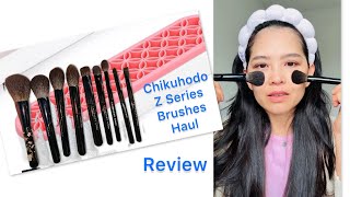 New Chikuhodo Z Series Brushes haul and review [upl. by Nitsed]