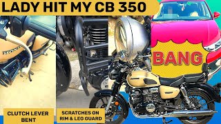 Honda CB 350 Leg Guard Review 👍🏻 Honda CB 350 Accident 😭  CB 350 Crashed 😡 cb350 cb350rs bike [upl. by Willy]