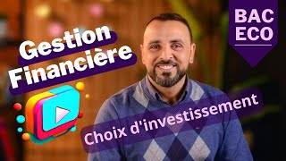 choix dinvestissement gestion financière [upl. by Auqenat]