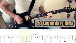 20 Easy Guitar Riffs With Tabs [upl. by Mit]