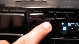 Kenwood KXW8010 stereo double cassette deck [upl. by Aerdnaz]