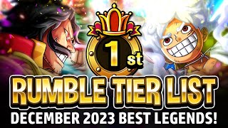 RUMBLE TIER LIST Best Characters December 2023 ONE PIECE Treasure Cruise [upl. by Ynaffets]