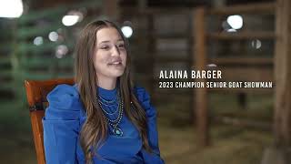 Arizona National 2023 Champions  Senior Goat Showman Alaina Barger [upl. by Chrissa]