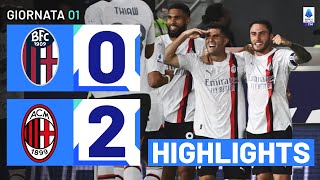 BolognaMilan 02  Pulisic in gol al debutto Gol amp Highlights  Serie A TIM 202324 [upl. by Caroline]