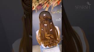 Amazing party hairstyle hack shorts ytshorts viralvideos hairstyle shortsvideo [upl. by Ellienad488]