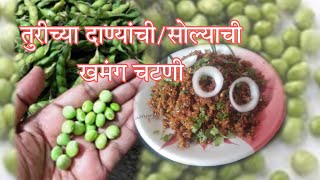 turichya Danyachikhamang chatani तुरीच्या दाण्यांचीसोल्याची  खमंग चटणी [upl. by Freytag292]