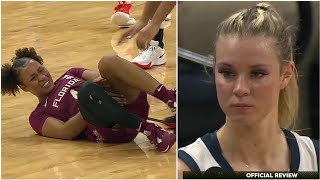 Player KICKED After Trying To TRIP Opponent With Her Legs Then Waves Goodbye To Her After Ejection [upl. by Nyladnarb]