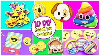 10 DIY EMOJIS SCHOOL SUPPLIES  Back to School Ideas  aPasos Crafts DIY [upl. by Refannej]