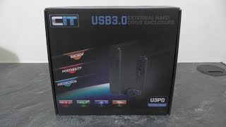 CiT USB 30 External Hard Drive Enclosure  Unboxing amp setup [upl. by Ilah]