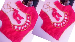 trending blouse design cutting and stitching back neck blouse designblouse designs new model [upl. by Anaerda]