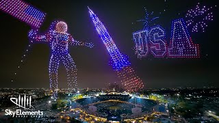 EPIC PATRIOTIC Drone Show 1000 Drones Fourth of July Show [upl. by Poree443]