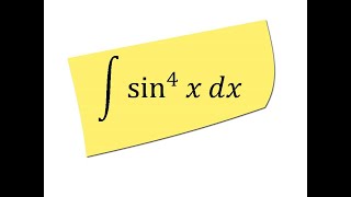 Find the integral of sin4x using the power reduction formula [upl. by Enrobso]