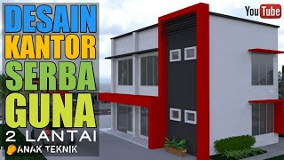 DESAIN KANTOR MINIMALIS 2 LANTAI  ANAK TEKNIK [upl. by Kciv]