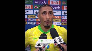 Olha o que o Raphinha falou na entrevista pós jogo 🤣👎🏼  brasil seleçãobrasileira futebol [upl. by Nnalyrehc940]