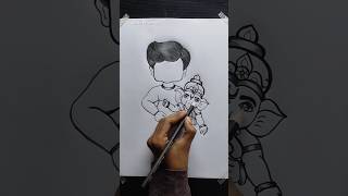 Ganesh ji drawing shorts drawing shree ganesha easy drawing 🙏🙏 [upl. by Brunhilda]