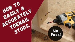 Carpentry Trick How To Easily amp Accurately Toenail Studs [upl. by Thgiwed]